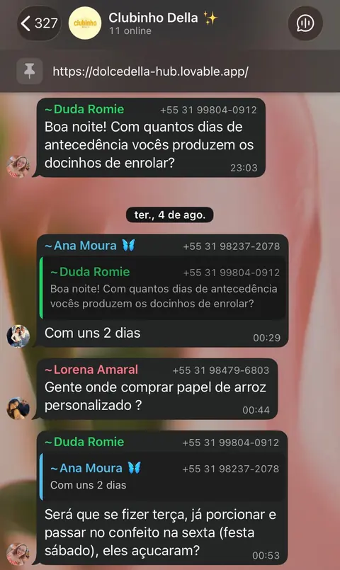 Conversa real do Clubinho Della 5